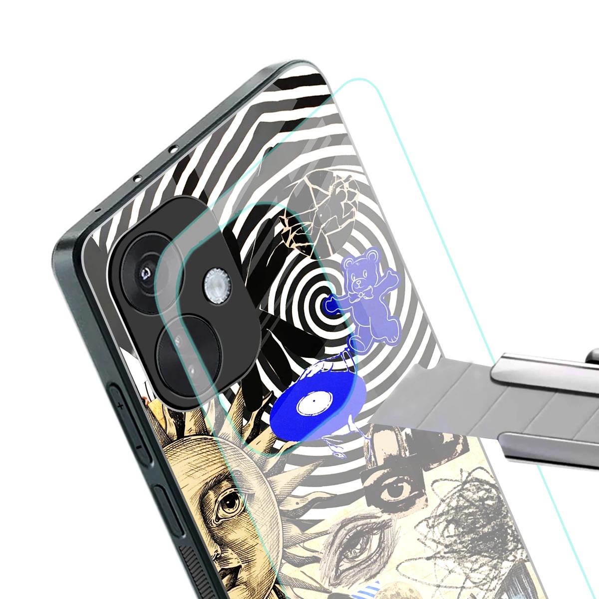Psychedelic Vibes stylish phone case for oneplus nord ce 3 | glossy glass and slim fit