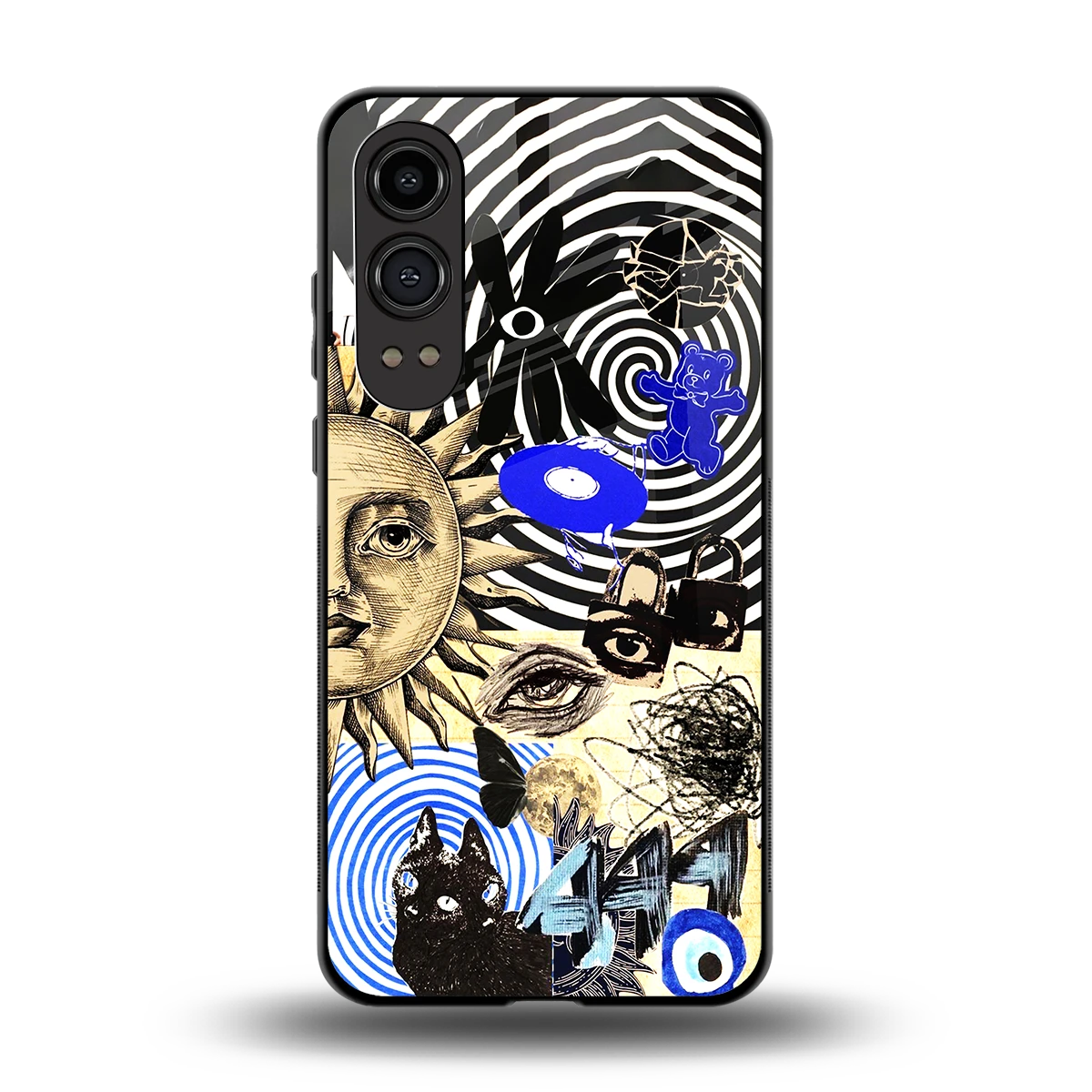 Psychedelic Vibes back phone cover | glass case for oneplus nord ce 4 lite
