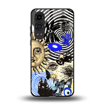Psychedelic Vibes back phone cover | glass case for oneplus nord ce 4 lite