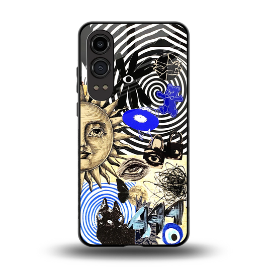 Psychedelic Vibes back phone cover | glass case for oneplus nord ce 4 lite