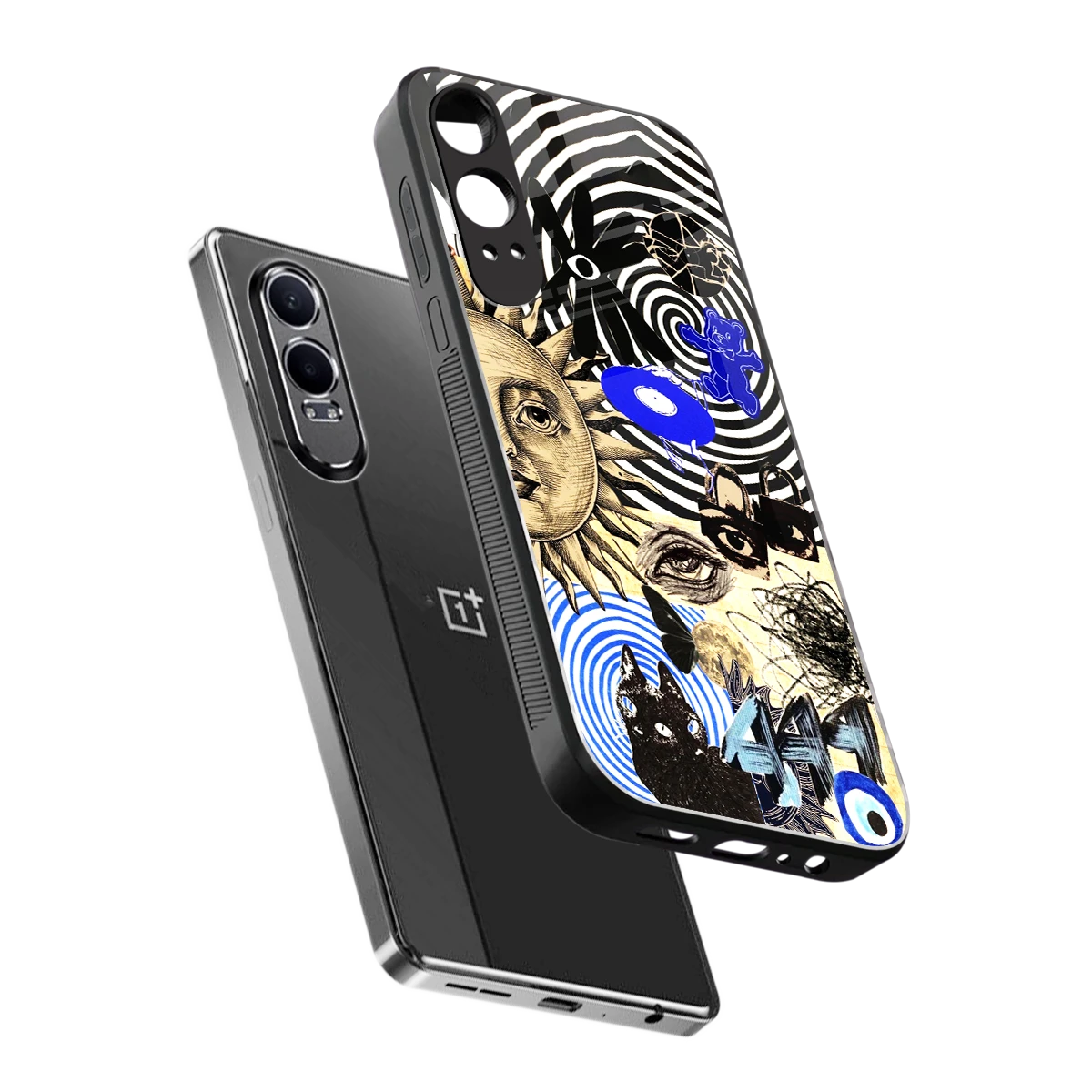 Psychedelic Vibes sleek oneplus nord ce 4 lite cover with tempered glass back and TPU edges