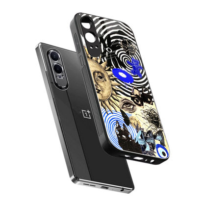 Psychedelic Vibes sleek oneplus nord ce 4 lite cover with tempered glass back and TPU edges
