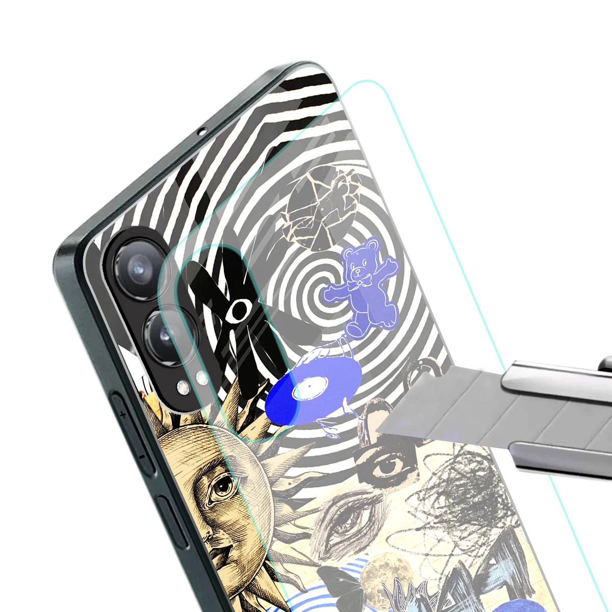 Psychedelic Vibes stylish phone case for oneplus nord ce 4 lite | glossy glass and slim fit