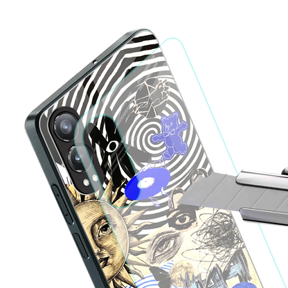 Psychedelic Vibes stylish phone case for oneplus nord ce 4 lite | glossy glass and slim fit
