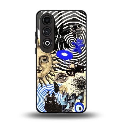 Psychedelic Vibes back phone cover | glass case for oneplus nord ce 4