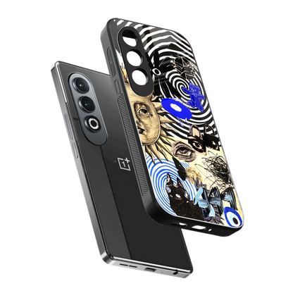 Psychedelic Vibes sleek oneplus nord ce 4 cover with tempered glass back and TPU edges