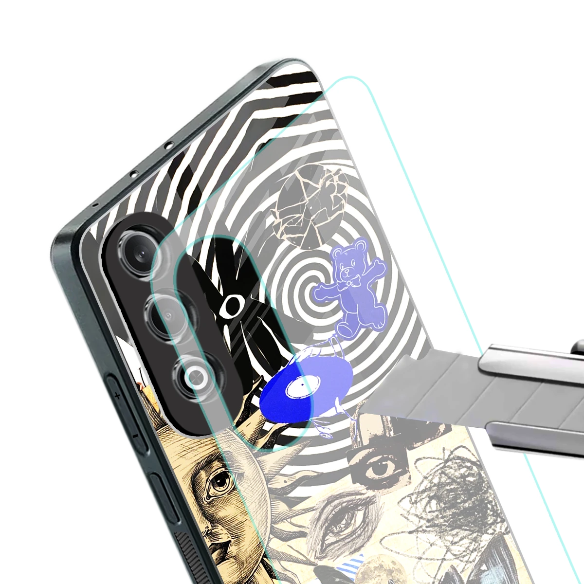 Psychedelic Vibes stylish phone case for oneplus nord ce 4 | glossy glass and slim fit