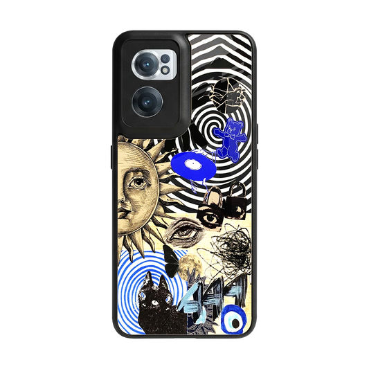 Psychedelic Vibes back phone cover | glass case for oneplus nord ce 2