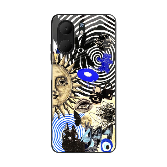 Psychedelic Vibes back phone cover | glass case for oppo a5x 5g
