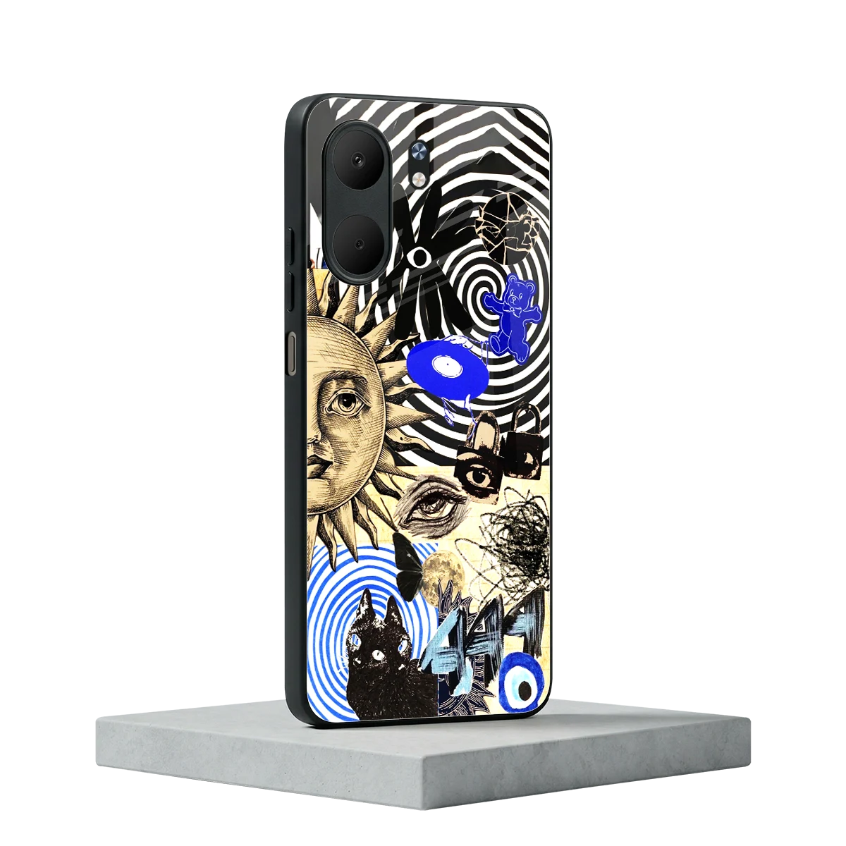 Psychedelic Vibes oppo a5x 5g mobile cover | shockproof glass phone case