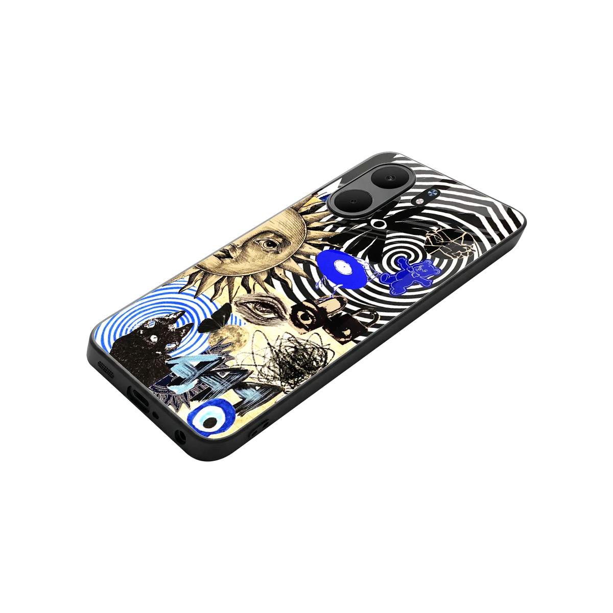 Psychedelic Vibes stylish phone case for oppo a5x 5g | glossy glass and slim fit