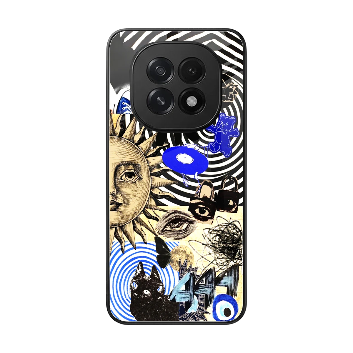 Psychedelic Vibes back phone cover | glass case for oppo f29 5g