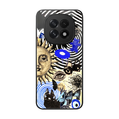 Psychedelic Vibes back phone cover | glass case for oppo f29 5g
