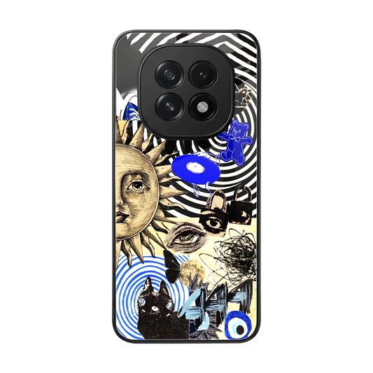 Psychedelic Vibes back phone cover | glass case for oppo f29 5g