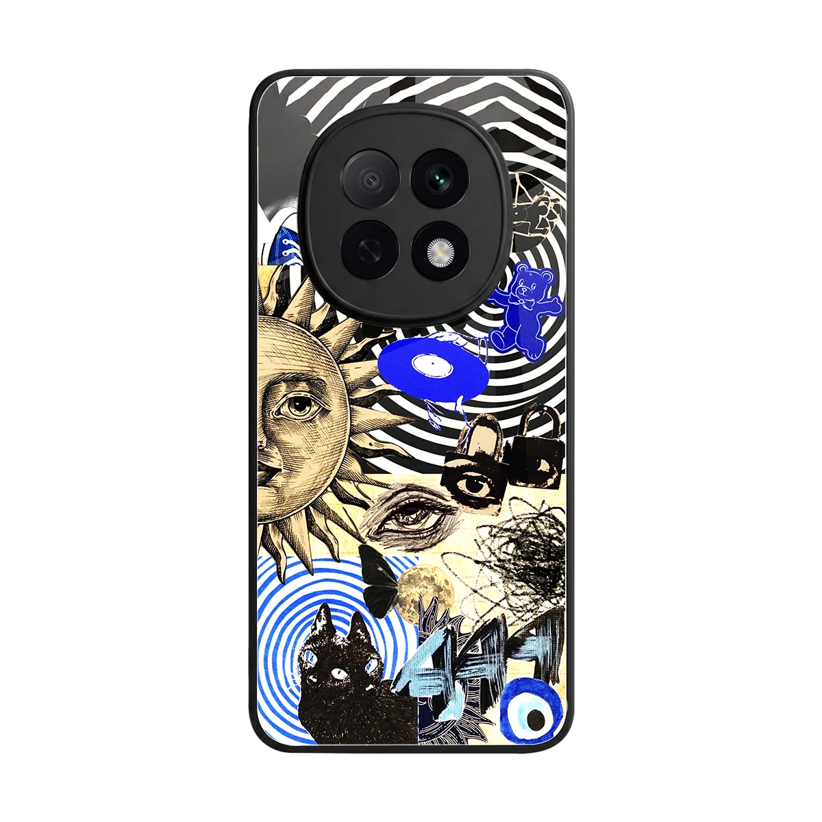 Psychedelic Vibes back phone cover | glass case for oppo f29 pro 5g