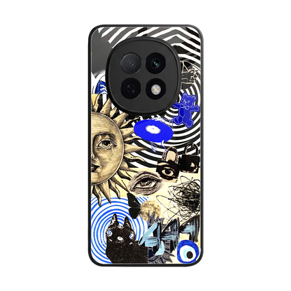 Psychedelic Vibes back phone cover | glass case for oppo f29 pro 5g