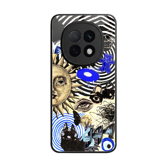 Psychedelic Vibes back phone cover | glass case for oppo f29 pro 5g