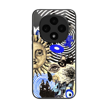 Psychedelic Vibes back phone cover | glass case for oppo f31 pro 5g
