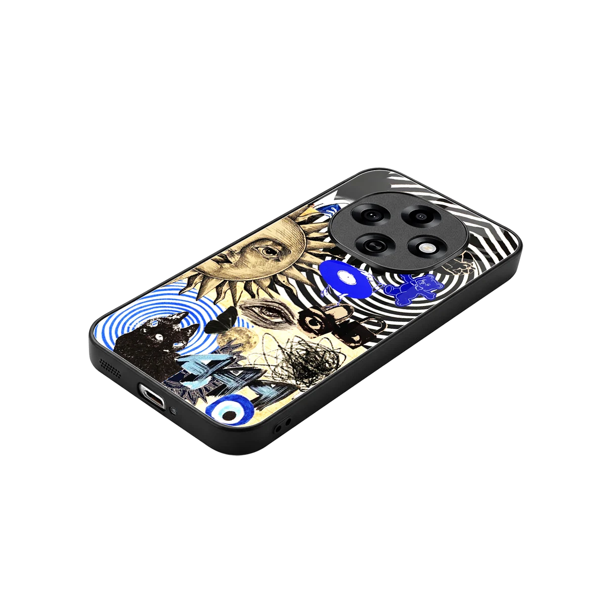 Psychedelic Vibes stylish phone case for oppo f31 pro 5g | glossy glass and slim fit