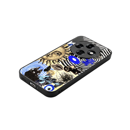 Psychedelic Vibes stylish phone case for oppo f31 pro 5g | glossy glass and slim fit