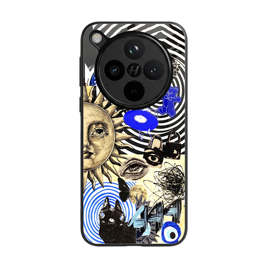 Psychedelic Vibes back phone cover | glass case for oppo find x8