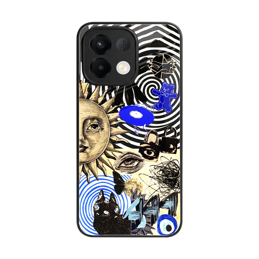 Psychedelic Vibes back phone cover | glass case for oppo k13 5g