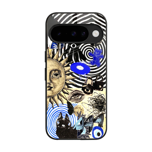 Psychedelic Vibes back phone cover | glass case for google pixel 10