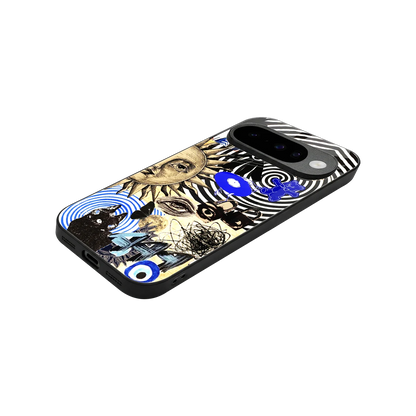 Psychedelic Vibes stylish phone case for google pixel 10 | glossy glass and slim fit