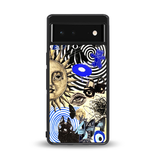 Psychedelic Vibes back phone cover | glass case for google pixel 6