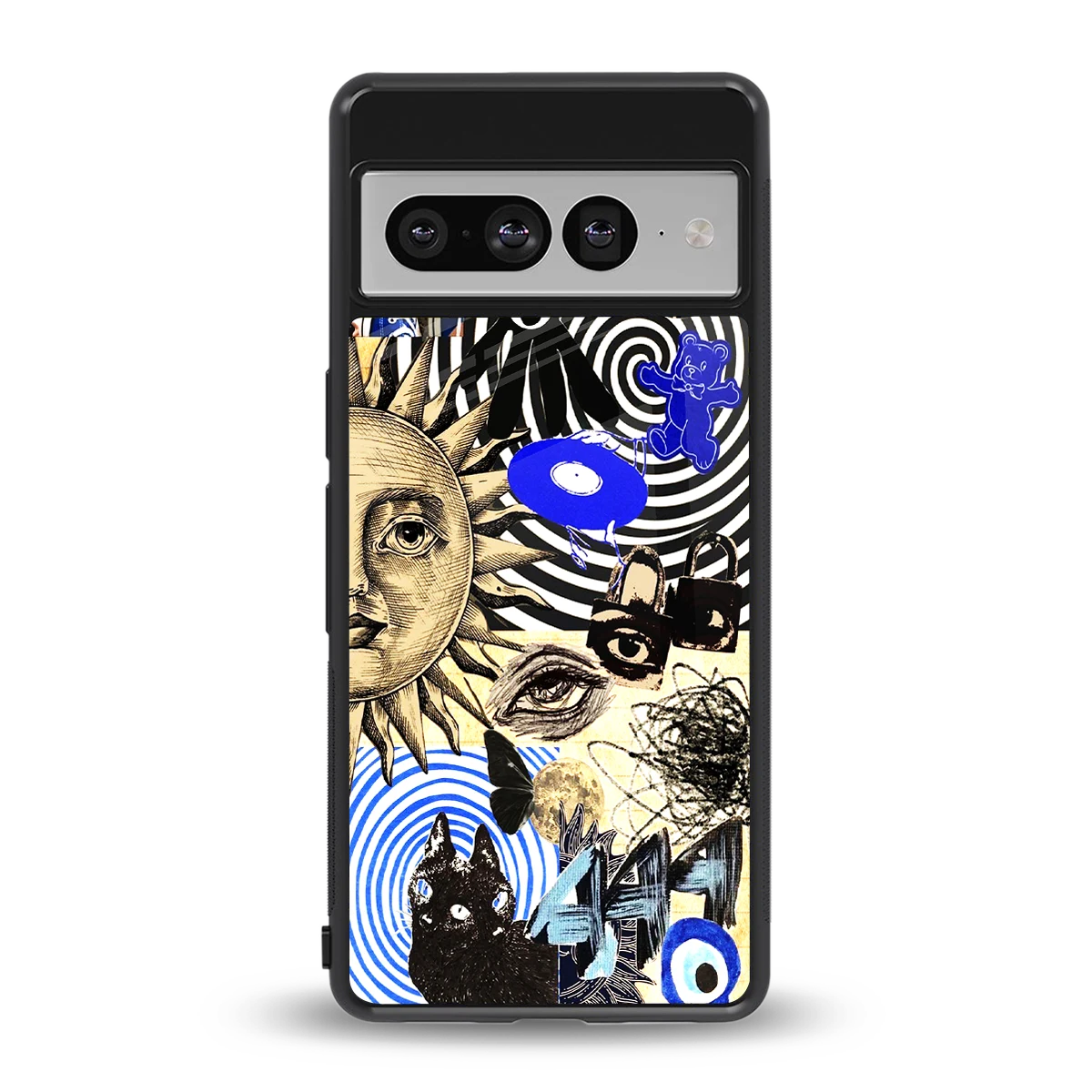 Psychedelic Vibes back phone cover | glass case for google pixel 7 pro