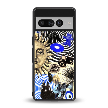 Psychedelic Vibes back phone cover | glass case for google pixel 7 pro