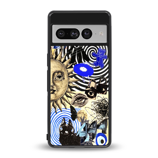 Psychedelic Vibes back phone cover | glass case for google pixel 7 pro