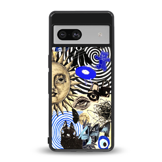 Psychedelic Vibes back phone cover | glass case for google pixel 7