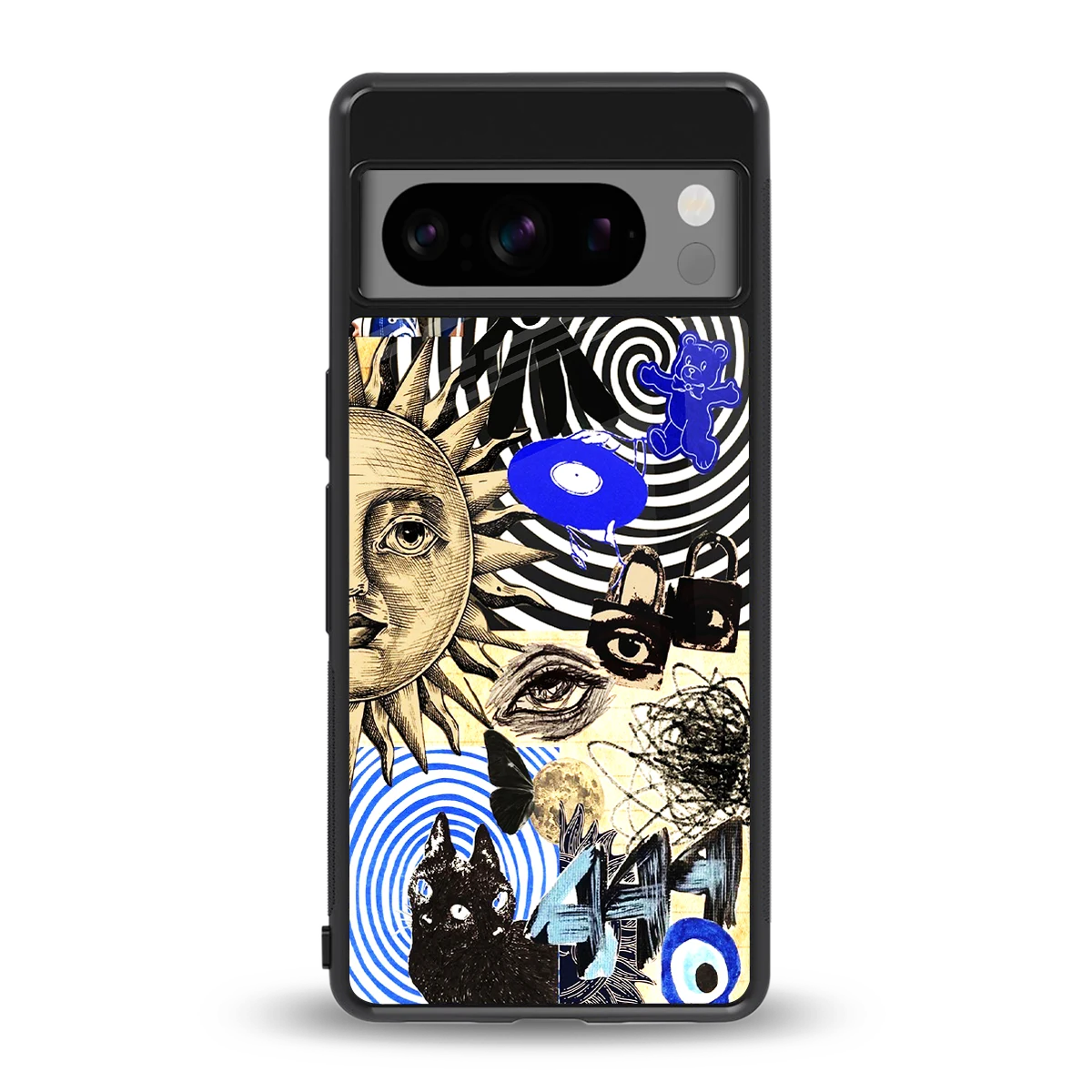 Psychedelic Vibes back phone cover | glass case for google pixel 8 pro