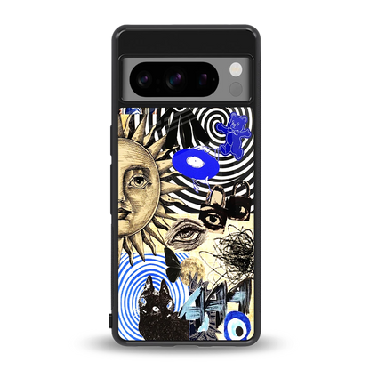 Psychedelic Vibes back phone cover | glass case for google pixel 8 pro