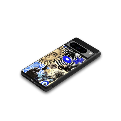 Psychedelic Vibes google pixel 8 pro mobile cover | shockproof glass phone case