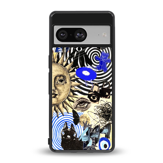 Psychedelic Vibes back phone cover | glass case for google pixel 8