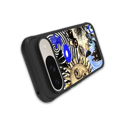 Psychedelic Vibes stylish phone case for google pixel 9 | glossy glass and slim fit