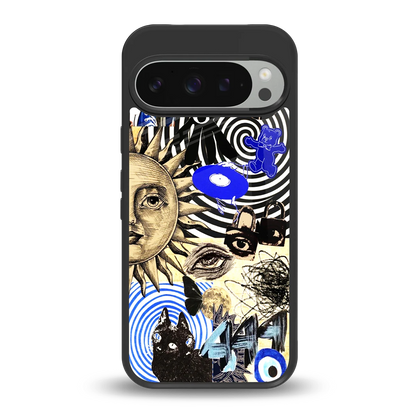 Psychedelic Vibes back phone cover | glass case for google pixel 9 pro