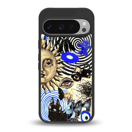 Psychedelic Vibes back phone cover | glass case for google pixel 9 pro