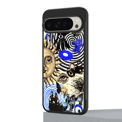 Psychedelic Vibes google pixel 9 pro mobile cover | shockproof glass phone case