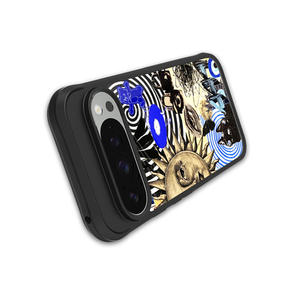 Psychedelic Vibes stylish phone case for google pixel 9 pro | glossy glass and slim fit