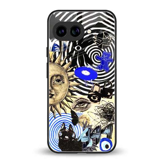Psychedelic Vibes back phone cover | glass case for google pixel 9a