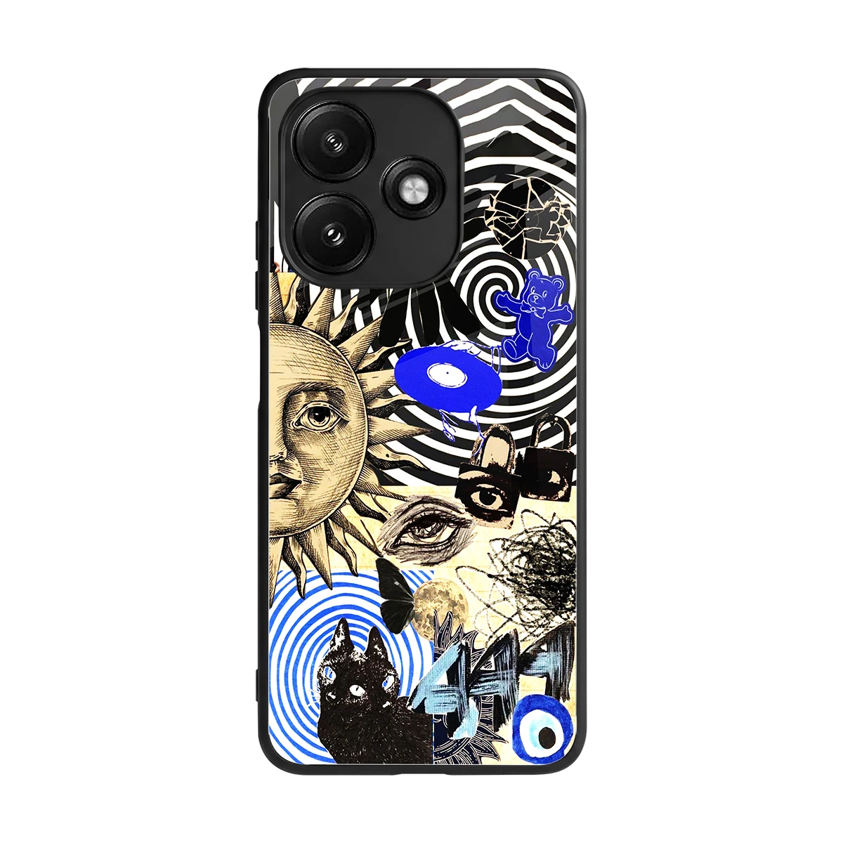 Psychedelic Vibes back phone cover | glass case for redmi 12 5g