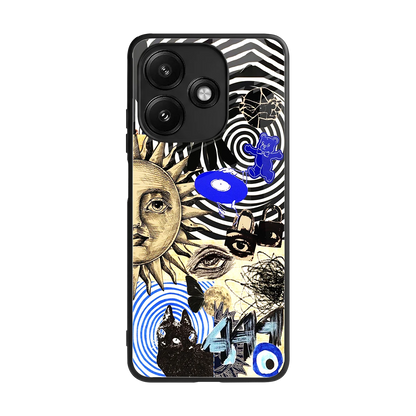 Psychedelic Vibes back phone cover | glass case for redmi 12 5g
