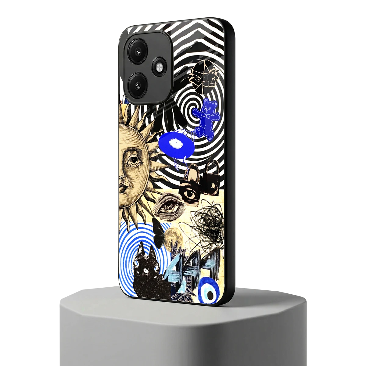Psychedelic Vibes redmi 12 5g mobile cover | shockproof glass phone case