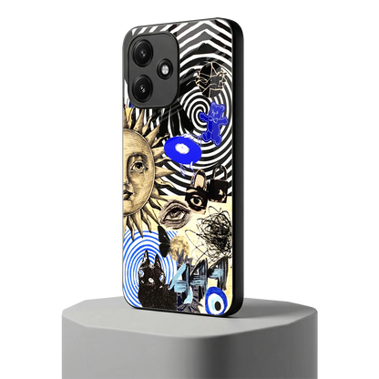 Psychedelic Vibes redmi 12 5g mobile cover | shockproof glass phone case