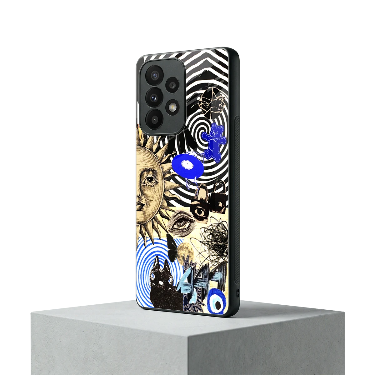 Psychedelic Vibes samsung galaxy a23 mobile cover | shockproof glass phone case