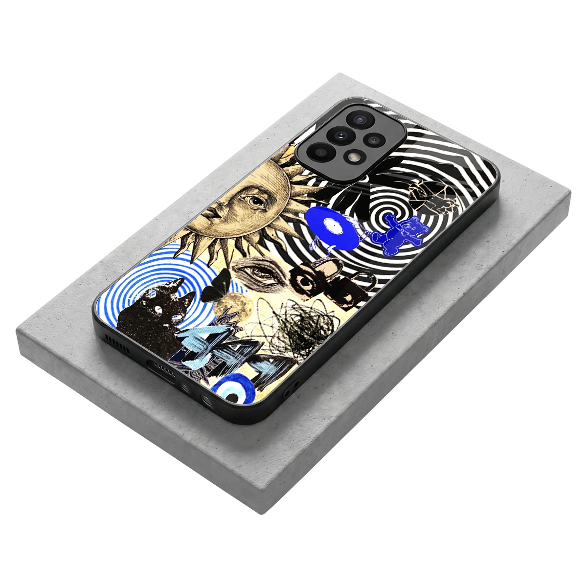 Psychedelic Vibes stylish phone case for samsung galaxy a23 | glossy glass and slim fit