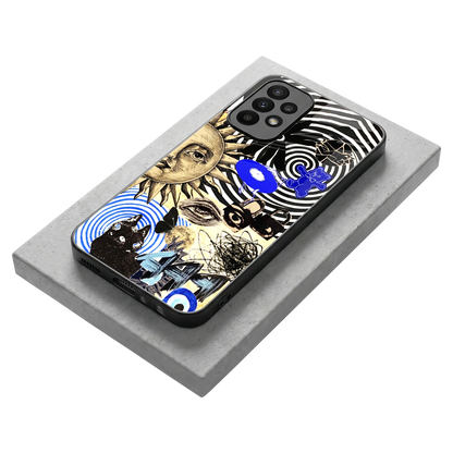 Psychedelic Vibes stylish phone case for samsung galaxy a23 | glossy glass and slim fit